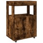 Carrito de bar madera de ingeniería roble ahumado 60x39,5x89 cm de , Aparadores - Ref: Foro24-848273, Precio: 104,37 €, Descu...