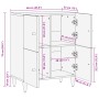 Massivholz-Nebenschrank aus Mangoholz 60x33x75 cm von , CD- und DVD-Speicher - Ref: Foro24-358310, Preis: 147,35 €, Rabatt: %