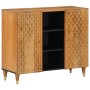 Solid mango wood auxiliary cabinet 90x33x75 cm by , CD and DVD storage - Ref: Foro24-358312, Price: 173,97 €, Discount: %