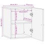 Solid mango wood wall-mounted bathroom cabinet 38x33x48 cm by , Bathroom furniture - Ref: Foro24-358304, Price: 73,52 €, Disc...