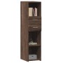 Aparador alto madera de ingeniería marrón roble 30x42,5x124 cm de , Aparadores - Ref: Foro24-846158, Precio: 94,76 €, Descuen...