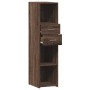 Aparador alto madera de ingeniería marrón roble 30x42,5x124 cm de , Aparadores - Ref: Foro24-846158, Precio: 94,76 €, Descuen...