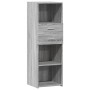 Tall Sonoma Gray Engineered Wood Sideboard 40x42.5x124 cm by , Sideboards - Ref: Foro24-846164, Price: 86,62 €, Discount: %