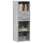 Tall Sonoma Gray Engineered Wood Sideboard 40x42.5x124 cm by , Sideboards - Ref: Foro24-846164, Price: 86,62 €, Discount: %