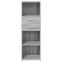 Tall Sonoma Gray Engineered Wood Sideboard 40x42.5x124 cm by , Sideboards - Ref: Foro24-846164, Price: 86,62 €, Discount: %