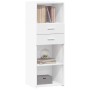 Tall white engineered wood sideboard 45x42.5x124 cm by , Sideboards - Ref: Foro24-846166, Price: 94,32 €, Discount: %