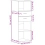 Hoher Schrank aus weißem Ingenieurholz 45x42,5x124 cm. von , Sideboards - Ref: Foro24-846166, Preis: 107,84 €, Rabatt: %