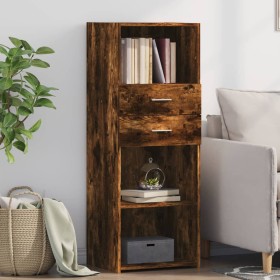 Tall smoked oak engineered wood sideboard 45x42.5x124 cm by , Sideboards - Ref: Foro24-846170, Price: 104,99 €, Discount: %