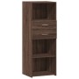 Aparador alto madera de ingeniería marrón roble 45x42,5x124 cm de , Aparadores - Ref: Foro24-846172, Precio: 93,48 €, Descuen...