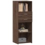 Aparador alto madera de ingeniería marrón roble 45x42,5x124 cm de , Aparadores - Ref: Foro24-846172, Precio: 93,48 €, Descuen...