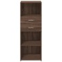 Aparador alto madera de ingeniería marrón roble 45x42,5x124 cm de , Aparadores - Ref: Foro24-846172, Precio: 93,48 €, Descuen...