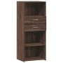 Tall brown oak veneer highboard 50x42.5x124 cm by , Sideboards - Ref: Foro24-846179, Price: 96,76 €, Discount: %