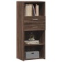 Aparador alto madera de ingeniería marrón roble 50x42,5x124 cm de , Aparadores - Ref: Foro24-846179, Precio: 110,64 €, Descue...