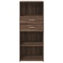 Tall brown oak veneer highboard 50x42.5x124 cm by , Sideboards - Ref: Foro24-846179, Price: 96,76 €, Discount: %