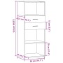 Hoher Schrank aus braunem Eichenfurnierholz 50x42,5x124 cm von , Sideboards - Ref: Foro24-846179, Preis: 110,64 €, Rabatt: %