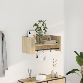 Engineered oak Sonoma wall shelf 70.5x35x30.5 cm by , Shelves and shelves - Ref: Foro24-848453, Price: 40,92 €, Discount: %