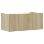 Engineered oak Sonoma wall shelf 70.5x35x30.5 cm by , Shelves and shelves - Ref: Foro24-848453, Price: 40,95 €, Discount: %