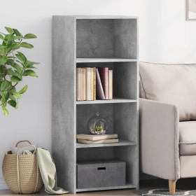 Tall engineered wood sideboard in gray concrete 50x41x124 cm by , Sideboards - Ref: Foro24-846400, Price: 90,99 €, Discount: %