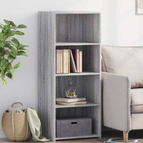 Aparador alto madera de ingeniería gris Sonoma 50x41x124 cm de , Aparadores - Ref: Foro24-846402, Precio: 93,99 €, Descuento: %