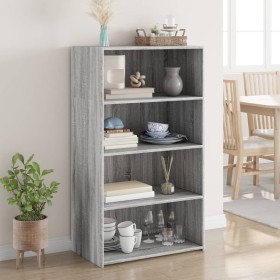 Aparador alto madera de ingeniería gris Sonoma 70x41x124 cm de , Aparadores - Ref: Foro24-846409, Precio: 105,99 €, Descuento: %