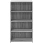 Aparador alto madera de ingeniería gris Sonoma 70x41x124 cm de , Aparadores - Ref: Foro24-846409, Precio: 92,90 €, Descuento: %