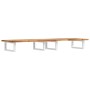 Wall-mounted sink shelf made of steel and solid acacia wood by , bathroom vanities - Ref: Foro24-3302732, Price: 122,83 €, Di...