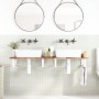 Wall-mounted sink shelf made of steel and solid acacia wood by , bathroom vanities - Ref: Foro24-3302732, Price: 122,83 €, Di...