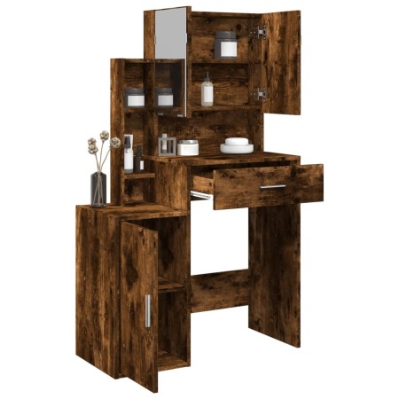 Dresser with smoked oak furniture 80x35x132 cm by , Bedroom Dressers - Ref: Foro24-848238, Price: 126,46 €, Discount: %