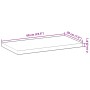 Solid untreated acacia wood floating shelf 60x20x2 cm by , Shelves and shelves - Ref: Foro24-3279339, Price: 21,99 €, Discoun...