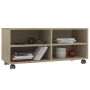 TV cabinet wheels oak-colored plywood 90x35x35cm by vidaXL, TV Furniture - Ref: Foro24-800183, Price: 70,11 €, Discount: %