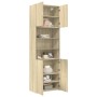 Aparador alto madera de ingeniería roble Sonoma 80x42,5x249 cm de , Aparadores - Ref: Foro24-3281359, Precio: 253,05 €, Descu...