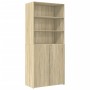 Aparador alto madera de ingeniería roble Sonoma 80x42,5x249 cm de , Aparadores - Ref: Foro24-3281359, Precio: 253,05 €, Descu...