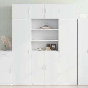 Tall white engineered wood sideboard 80x42.5x185 cm by , Sideboards - Ref: Foro24-3281378, Price: 185,99 €, Discount: %