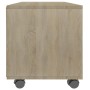 TV cabinet wheels oak-colored plywood 90x35x35cm by vidaXL, TV Furniture - Ref: Foro24-800183, Price: 70,11 €, Discount: %