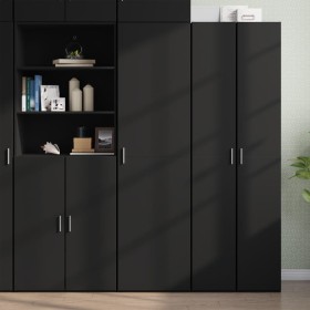 Aparador de madera de ingeniería negro 50x42,5x185 cm de , Aparadores - Ref: Foro24-3281414, Precio: 162,99 €, Descuento: %