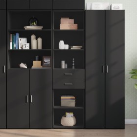 Engineered wood black sideboard 50x42.5x185 cm by , Sideboards - Ref: Foro24-3281456, Price: 140,01 €, Discount: %