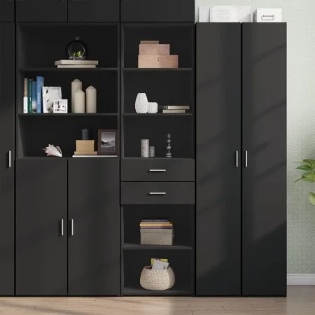 Schwarzer Schrank aus Holzwerkstoff 50x42,5x185 cm von , Sideboards - Ref: Foro24-3281456, Preis: 141,85 €, Rabatt: %