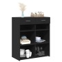 Engineered wood black sideboard 80x42.5x93 cm by , Sideboards - Ref: Foro24-3281477, Price: 124,99 €, Discount: %