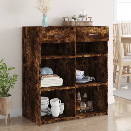 Smoked oak engineered wood sideboard 80x42.5x93 cm by , Sideboards - Ref: Foro24-3281480, Price: 121,51 €, Discount: %