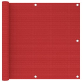 Toldo para balcón HDPE rojo 90x500 cm de vidaXL, Sombrillas - Ref: Foro24-311010, Precio: 12,99 €, Descuento: %