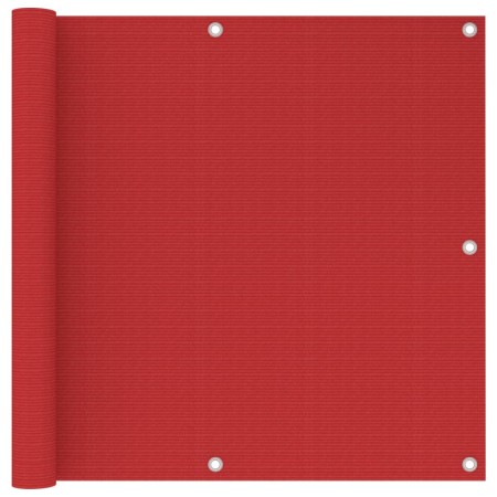 Toldo para balcón HDPE rojo 90x500 cm de vidaXL, Sombrillas - Ref: Foro24-311010, Precio: 12,99 €, Descuento: %