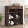 Engineered wood brown oak sideboard 80x42.5x93 cm by , Sideboards - Ref: Foro24-3281482, Price: 124,99 €, Discount: %