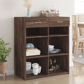 Aparador de madera de ingeniería marrón roble 80x42,5x93 cm de , Aparadores - Ref: Foro24-3281482, Precio: 124,99 €, Descuent...