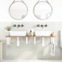 Wall-mounted sink shelf made of steel and solid acacia wood by , bathroom vanities - Ref: Foro24-3302836, Price: 117,87 €, Di...