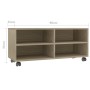 TV cabinet wheels oak-colored plywood 90x35x35cm by vidaXL, TV Furniture - Ref: Foro24-800183, Price: 70,11 €, Discount: %