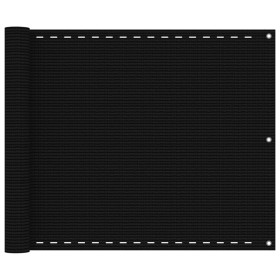 Schwarze HDPE-Balkonmarkise 75x400 cm von vidaXL, Sonnenschirme - Ref: Foro24-311029, Preis: 17,40 €, Rabatt: %