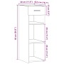 Rauchiger Eichenfurnier-Holzschrank 30x42,5x93 cm von , Sideboards - Ref: Foro24-846310, Preis: 72,30 €, Rabatt: %