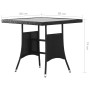 Garden table 80x80x74 cm black synthetic rattan by , Garden tables - Ref: Foro24-318712, Price: 120,83 €, Discount: %