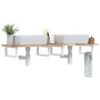 Wall-mounted sink shelf made of steel and solid acacia wood by , bathroom vanities - Ref: Foro24-3302680, Price: 105,67 €, Di...