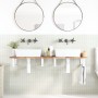 Wall-mounted sink shelf made of steel and solid acacia wood by , bathroom vanities - Ref: Foro24-3302680, Price: 105,67 €, Di...